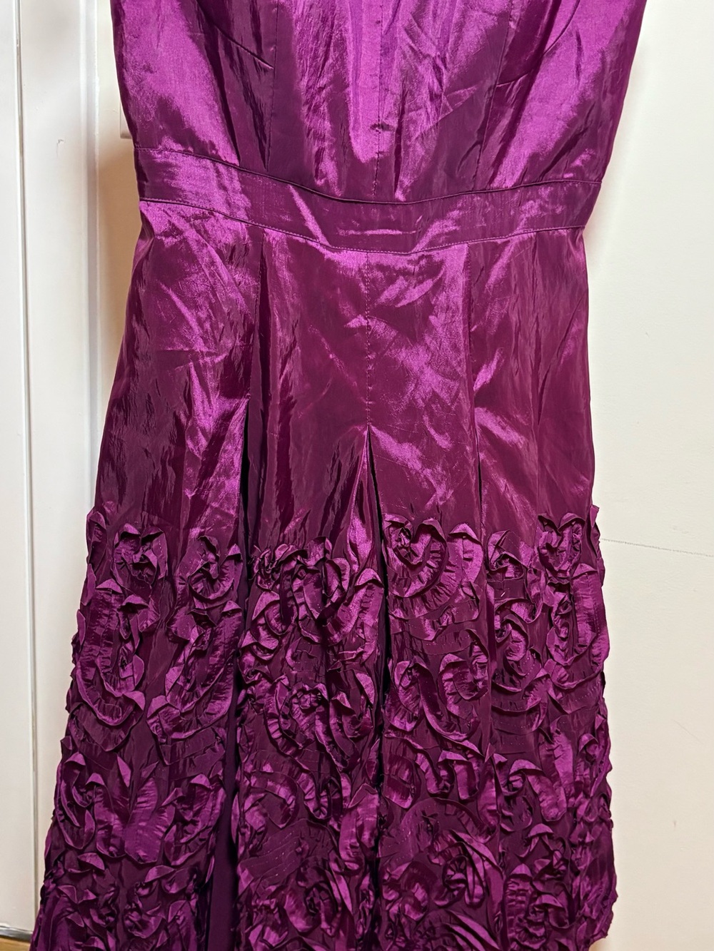 Jessica Simpson Plum Strapless Satin Dress